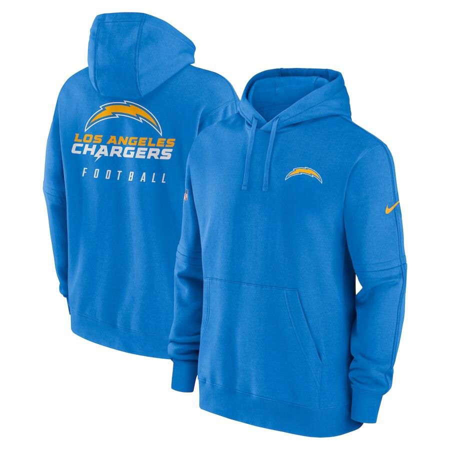 Men 2023 NFL Los Angeles Chargers blue Sweatshirt style 1->los angeles chargers->NFL Jersey